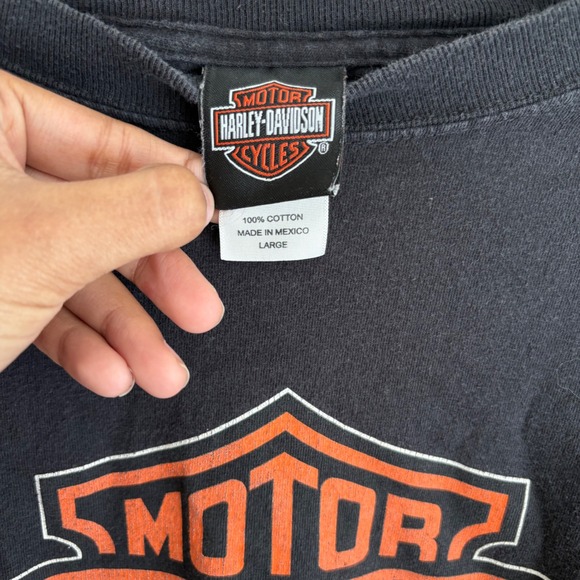 Harley Davidson Pikes Peak T-Shirt Large Black Colorado Springs Biker‎ Graphic - Picture 4 of 7